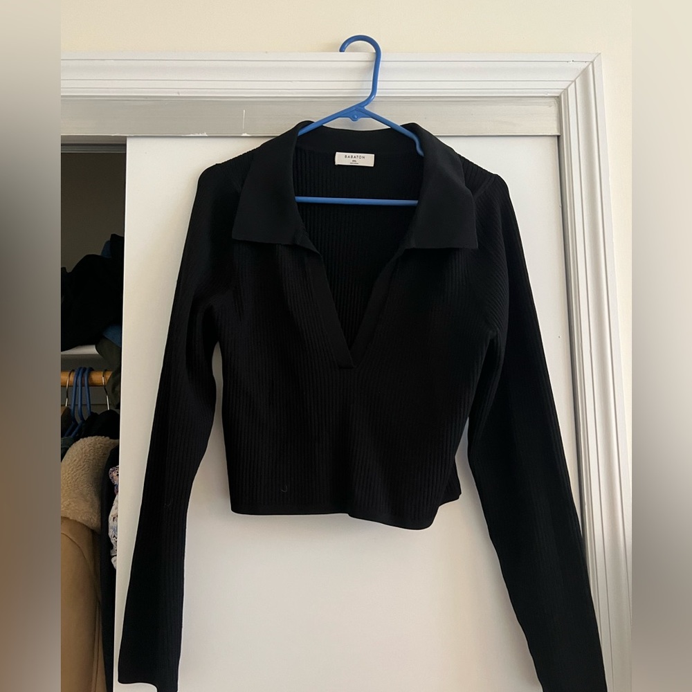 Aritzia Babaton Knit Cropped Polo Sweater, 2XL